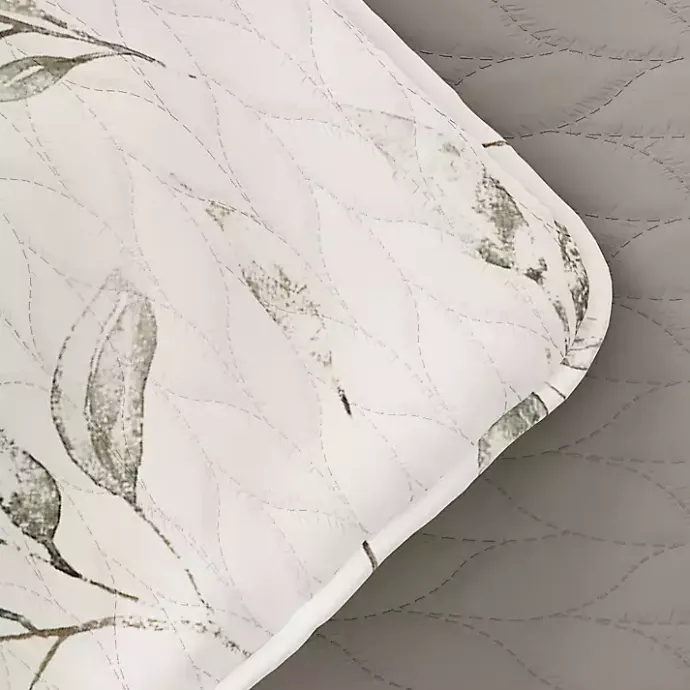 Best Kirklands Home Watercolor Leaves Reversible 3-pc. Queen Quilt Set