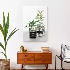 Discount Kirklands Home Watercolor Plaid Vase Canvas Art Print, 20x30 in.