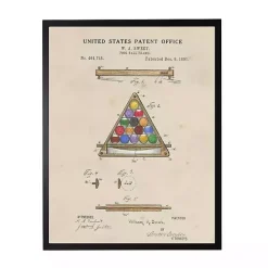 Outlet Kirklands Home Watercolor Pool Ball Frame Framed Art Print Tan