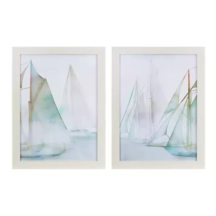 Discount Kirklands Home Watercolor Sailboats Framed Art Prints, Set of 2 Multi