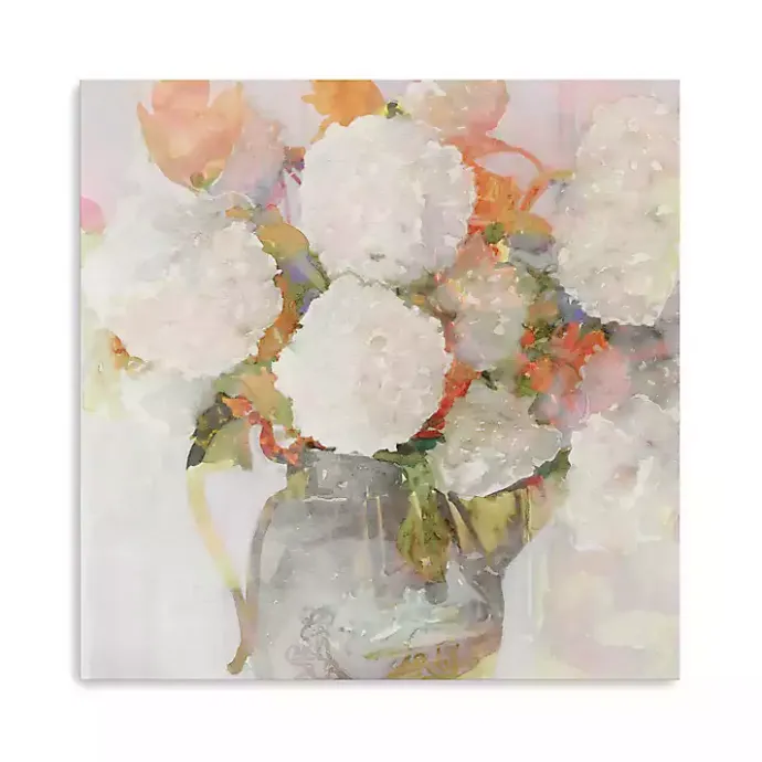 Hot Kirklands Home Watercolor Table Bouquet Canvas Art Print