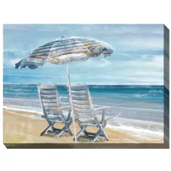 Online Kirklands Home Waters Edge Outdoor Canvas Art Print Blue
