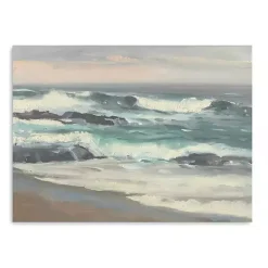 New Kirklands Home Waves Crashing Canvas Art Print Blue