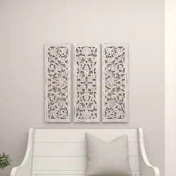 Discount Kirklands Home Weathered Gray Wood Panel Wall Plaques, Set of 3
