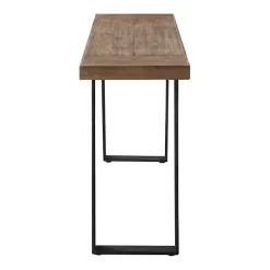 Outlet Kirklands Home Weathered Oak and Metal Console Table Tan