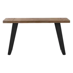 Outlet Kirklands Home Weathered Oak and Metal Console Table Tan