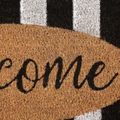 Online Kirklands Home Welcome Cabana Stripe Coir Doormat