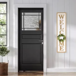 Sale Kirklands Home Welcome Eucalyptus Wreath Porch Board White