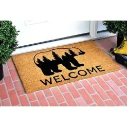 Kirklands Home Welcome Forest Bear Doormat