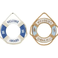 Clearance Kirklands Home Welcome Life Ring Wall Plaques, Set of 2
