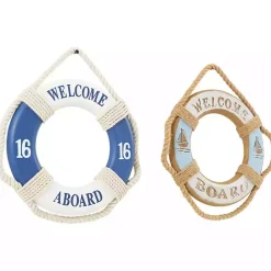 Clearance Kirklands Home Welcome Life Ring Wall Plaques, Set of 2