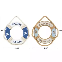 Clearance Kirklands Home Welcome Life Ring Wall Plaques, Set of 2