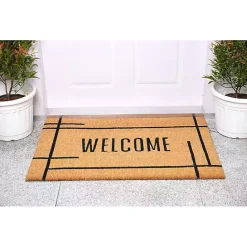 Outlet Kirklands Home Welcome Natural Linear Doormat Brown
