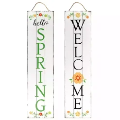 Outlet Kirklands Home Welcome Spring Double Sided Porch Sign