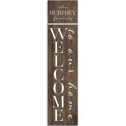 Hot Kirklands Home Welcome to Our Home Personalized Porch Board Brown