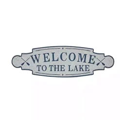 Hot Kirklands Home Welcome To The Lake Metal Wall Plaque