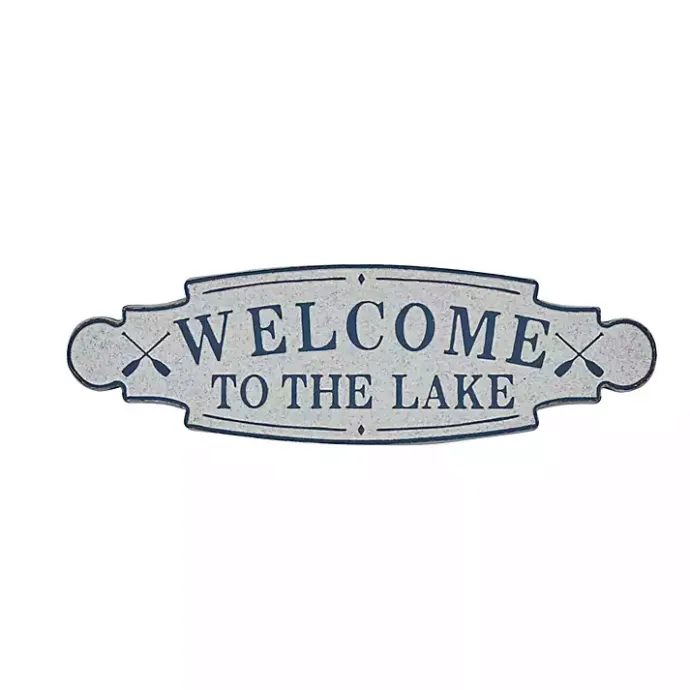 Hot Kirklands Home Welcome To The Lake Metal Wall Plaque