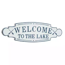 Hot Kirklands Home Welcome To The Lake Metal Wall Plaque