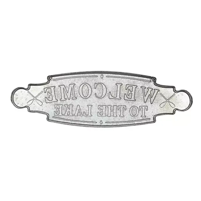 Hot Kirklands Home Welcome To The Lake Metal Wall Plaque