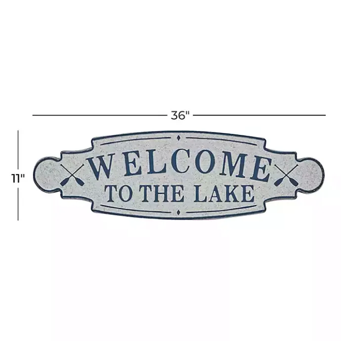 Hot Kirklands Home Welcome To The Lake Metal Wall Plaque