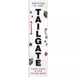 Clearance Kirklands Home Welcome to the Tailgate Porch Board White