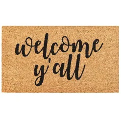 Clearance Kirklands Home Welcome Y'all Coir Doormat