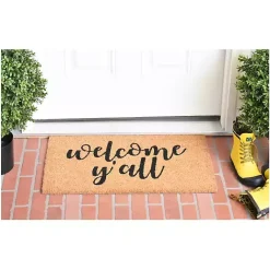 Clearance Kirklands Home Welcome Y'all Coir Doormat