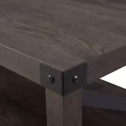 New Kirklands Home Wenge Sable Gray X-Frame Coffee Table