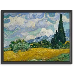 Sale Kirklands Home Wheat Field with Cypresses Canvas Print, 42x32 in.