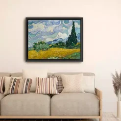 Sale Kirklands Home Wheat Field with Cypresses Canvas Print, 42x32 in.