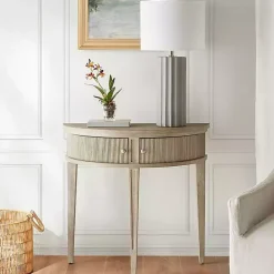 Hot Kirklands Home Wheat Reclaimed Wood Fluted Console Table