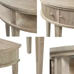 Hot Kirklands Home Wheat Reclaimed Wood Fluted Console Table