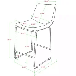 Clearance Kirklands Home Whiskey Faux Leather Counter Stools, Set of 2 Brown