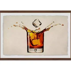 Online Kirklands Home Whiskey Splash Framed Wall Art
