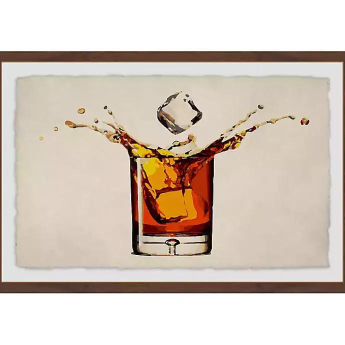 Online Kirklands Home Whiskey Splash Framed Wall Art