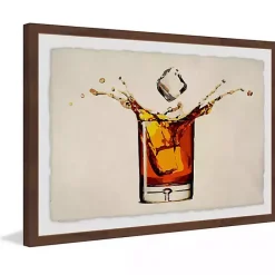 Online Kirklands Home Whiskey Splash Framed Wall Art