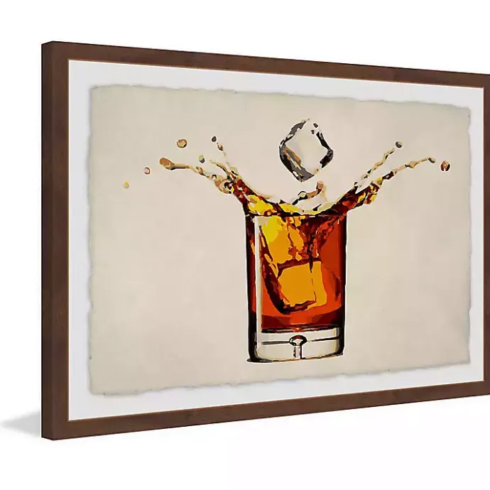 Online Kirklands Home Whiskey Splash Framed Wall Art
