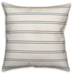 Online Kirklands Home & Blue Country Stripe Outdoor Throw Pillow White