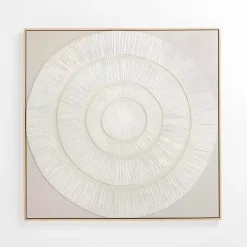 Sale Kirklands Home Abstract Swirl Framed Canvas Art Print White
