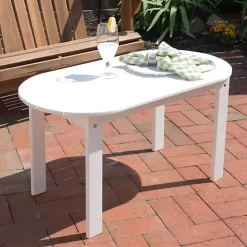Online Kirklands Home Acacia Wood Oval Adirondack Coffee Table White