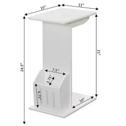 Best Kirklands Home Accent Table with Magazine Holder White