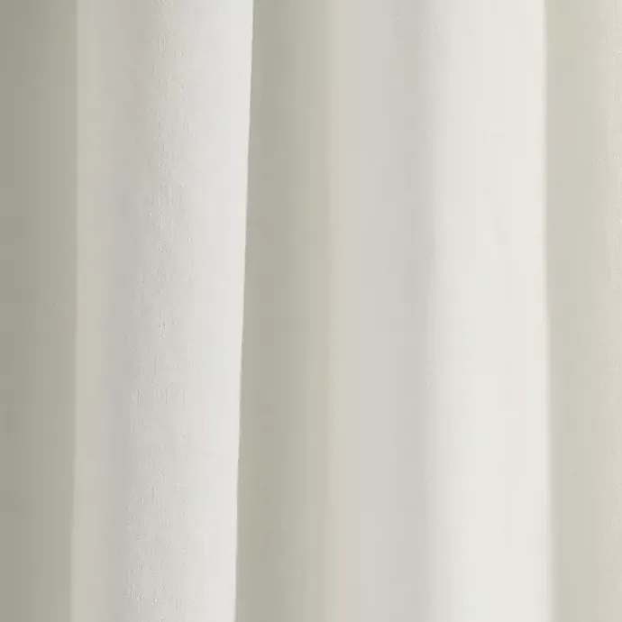 New Kirklands Home White and Black Embroidered Curtain Panel, 84 in.