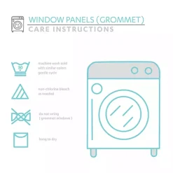 Clearance Kirklands Home White and Blue Grommet Curtain Panel Set, 84 in.