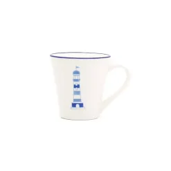 Best Kirklands Home White and Blue Nautical Mugs, Set of 4