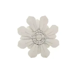 Best Kirklands Home and Gold Metal Flower Small Wall Plaque White
