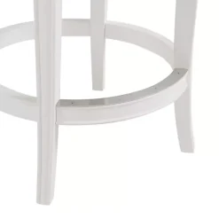 Discount Kirklands Home White and Faux Leather Swivel Counter Stool Gray