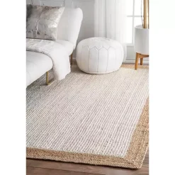 Hot Kirklands Home and Natural Corsica Area Rug, 5x8 White