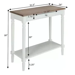 Clearance Kirklands Home and Natural Davis Console Table White
