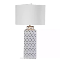 Sale Kirklands Home and Silver Quatrefoil Table Lamp White