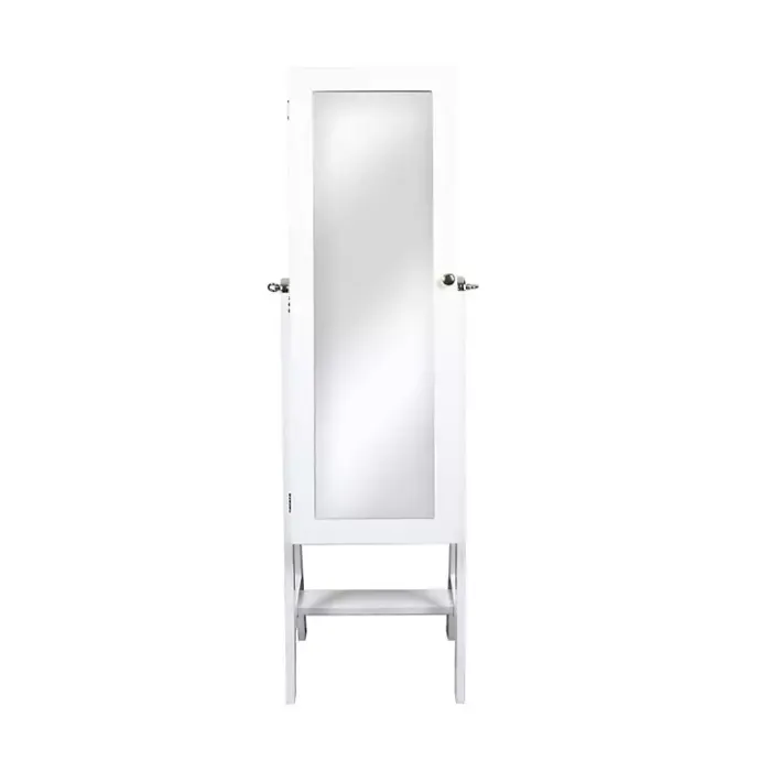Online Kirklands Home and Silver Wood Mirror Armoire White